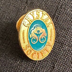 Vintage Crystal Society Tie Tack Pin - Crystal Cruise Lines Swag